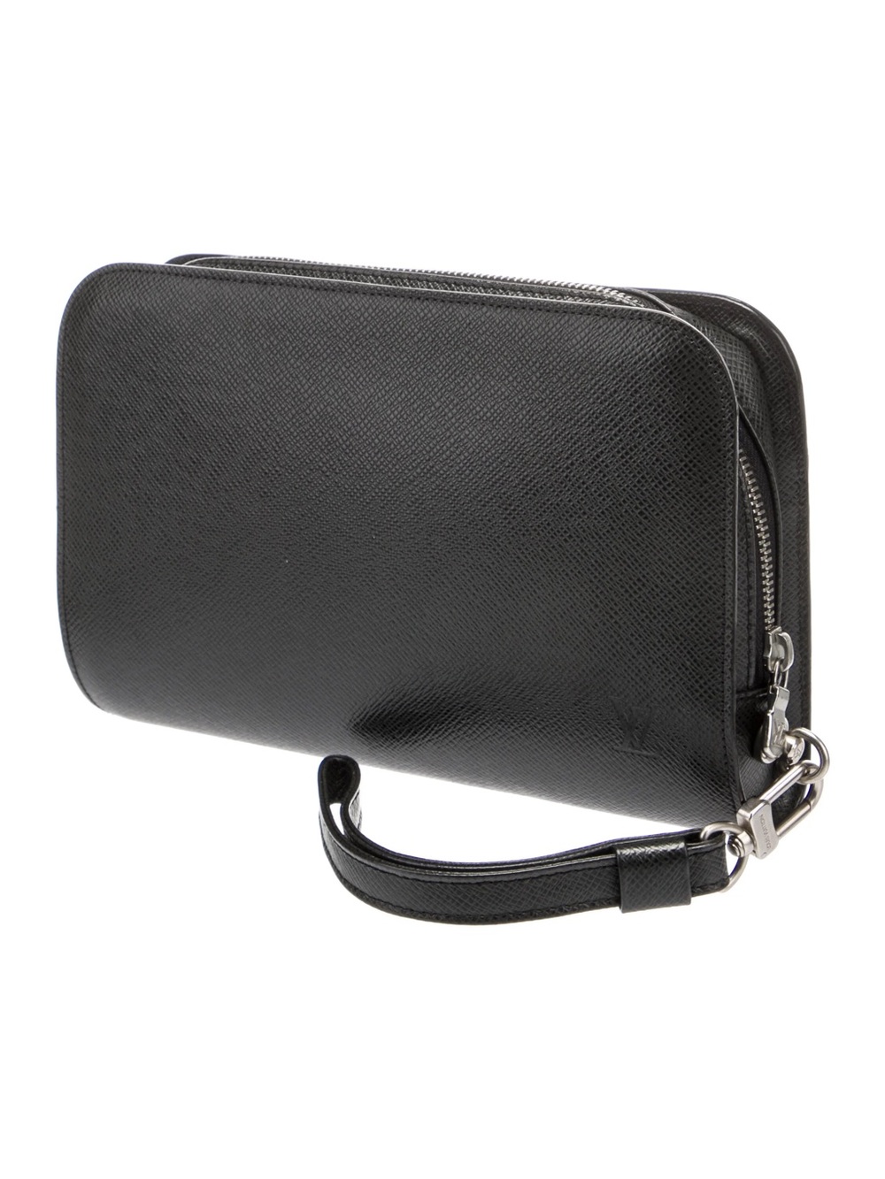 💯 authentic EUC black Louis Vuitton Taïga leather Pochette Baïkal